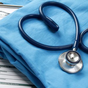 A,Stethoscope,Shaping,A,Heart,And,A,Clipboard,On,A