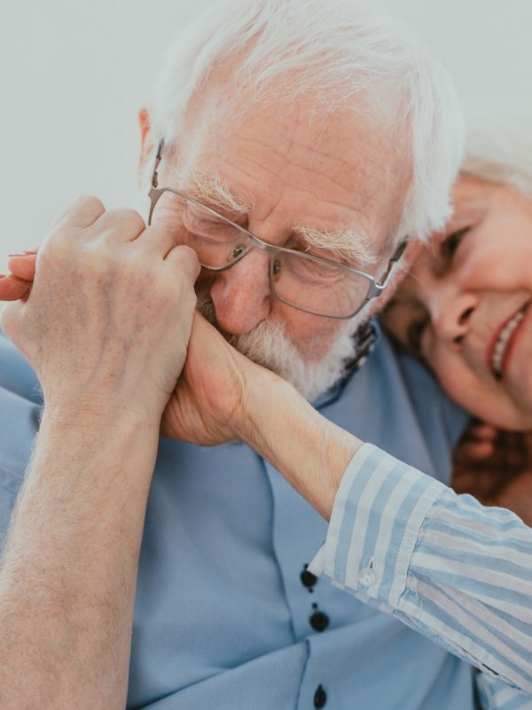 Elderly couple in love